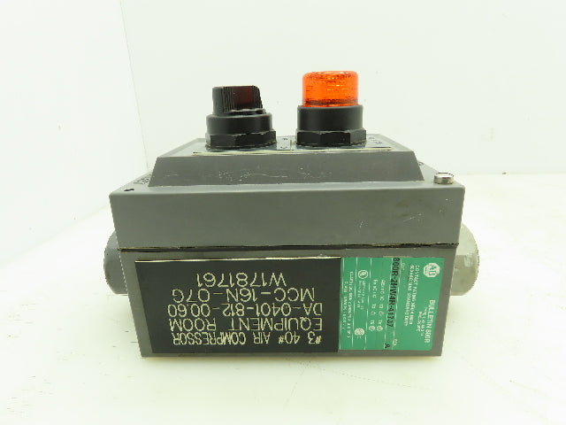 Allen Bradley 800R-2HW4R Pushbutton Control Station 4X Haz Loc Sealed Enclosure