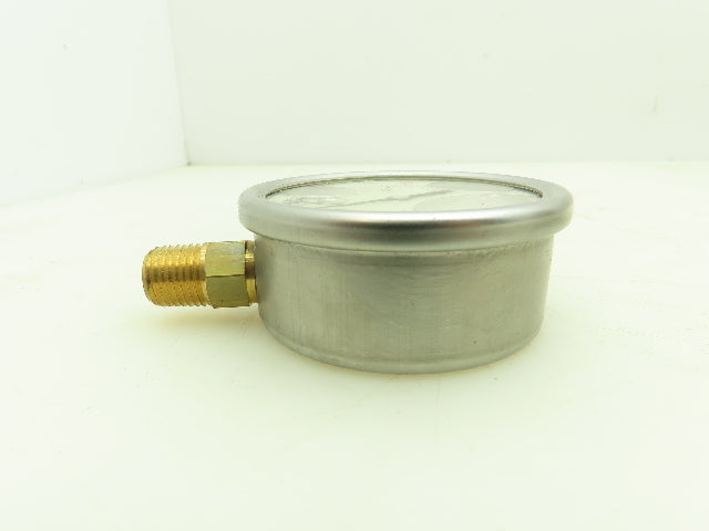 Air Tech LF25S-1 Vacuum Pressure Gauge 30inHg 2-1/2" Oil Filled 1/4" Lot of 5