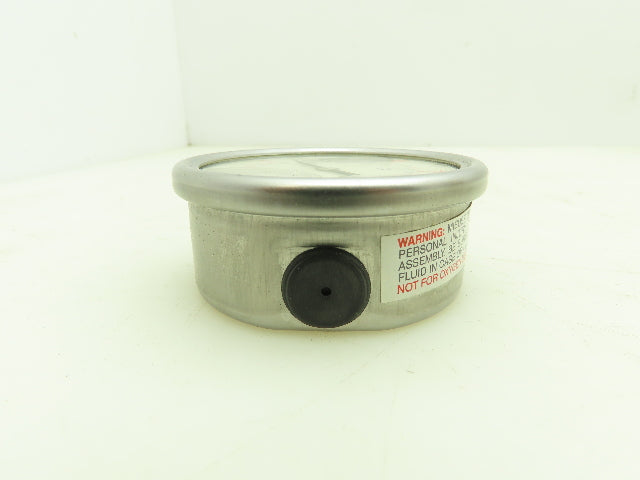 Air Tech LF25S-1 Vacuum Pressure Gauge 30inHg 2-1/2" Oil Filled 1/4" Lot of 5