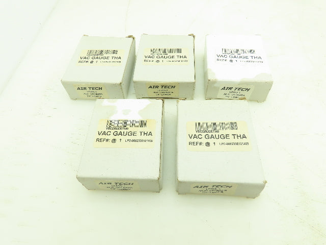 Air Tech LF25S-1 Vacuum Pressure Gauge 30inHg 2-1/2" Oil Filled 1/4" Lot of 5
