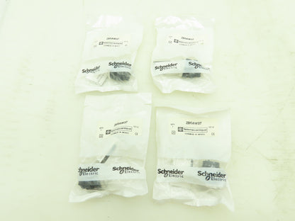 Telemecanique ZB5AW37 Illuminated Push Button White Lens Flush Mount Lot of 4