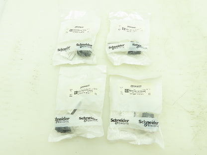 Telemecanique ZB5AW37 Illuminated Push Button White Lens Flush Mount Lot of 4