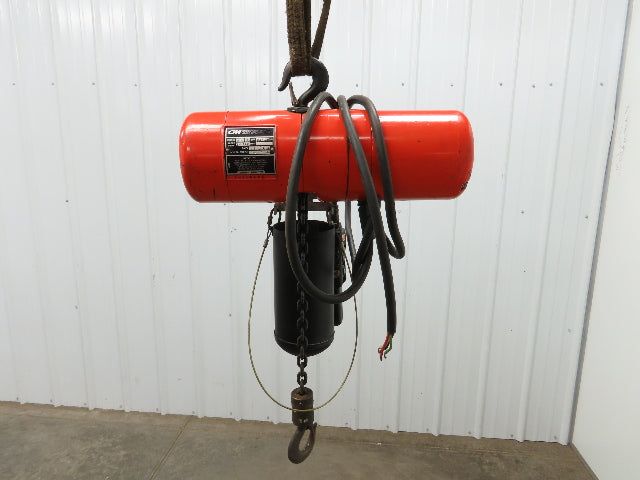 CM Lodestar Model A2 Electric Chain Hoist 1/8 Ton 250lb 11' Lift 32 FPM 3PH 460V