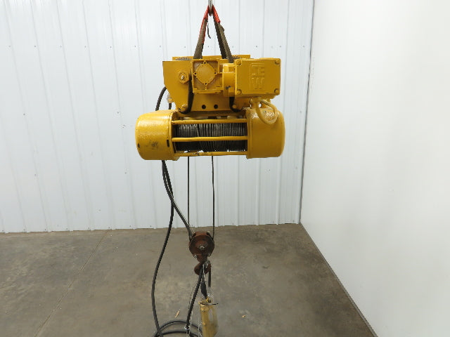 David Round M55W-1-40-17 1/2Ton 1000lb Electric Cable Hoist 40' Lift 17' FPM 3Ph