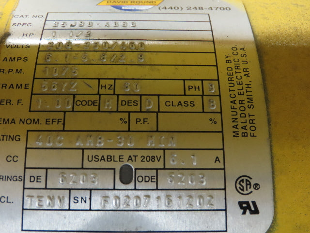 David Round M55W-1-40-17 1/2Ton 1000lb Electric Cable Hoist 40' Lift 17' FPM 3Ph