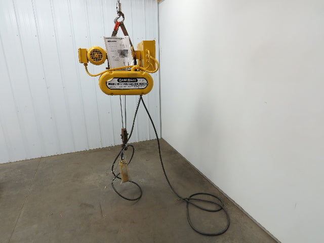 David Round M55W-1-40-17 1/2Ton 1000lb Electric Cable Hoist 40' Lift 17' FPM 3Ph