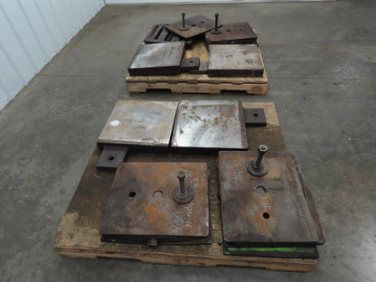 Heavy Duty Steel 18" Square Machine Leveling Mounting Blocks & Shims Set of 4