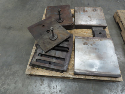 Heavy Duty Steel 18" Square Machine Leveling Mounting Blocks & Shims Set of 4