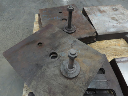 Heavy Duty Steel 18" Square Machine Leveling Mounting Blocks & Shims Set of 4