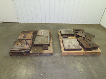 Heavy Duty Steel 18" Square Machine Leveling Mounting Blocks & Shims Set of 4