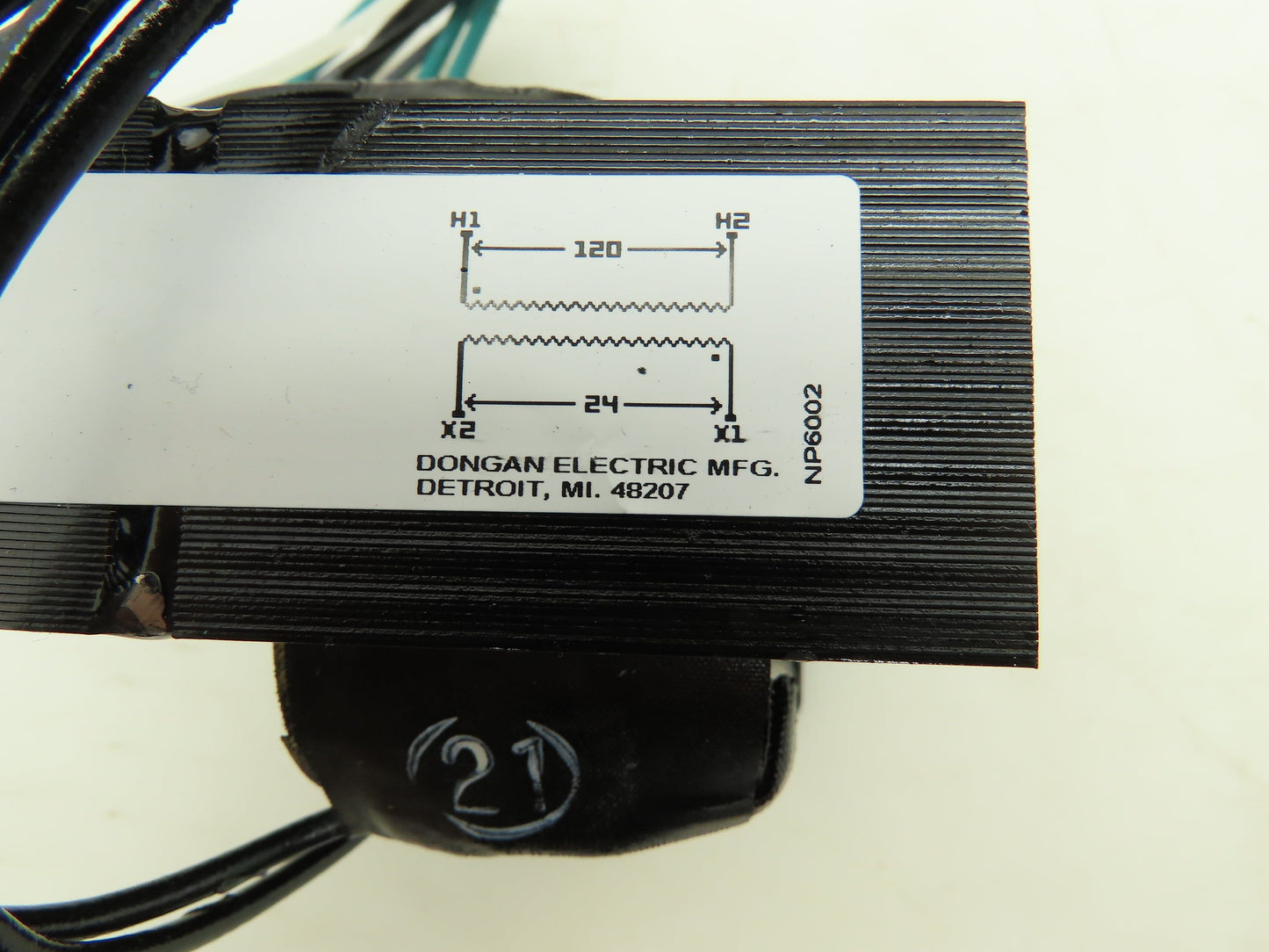 Dongan NSC-25H2-0143 Industrial Control Transformer Pri 120V Sec 24V .200kva