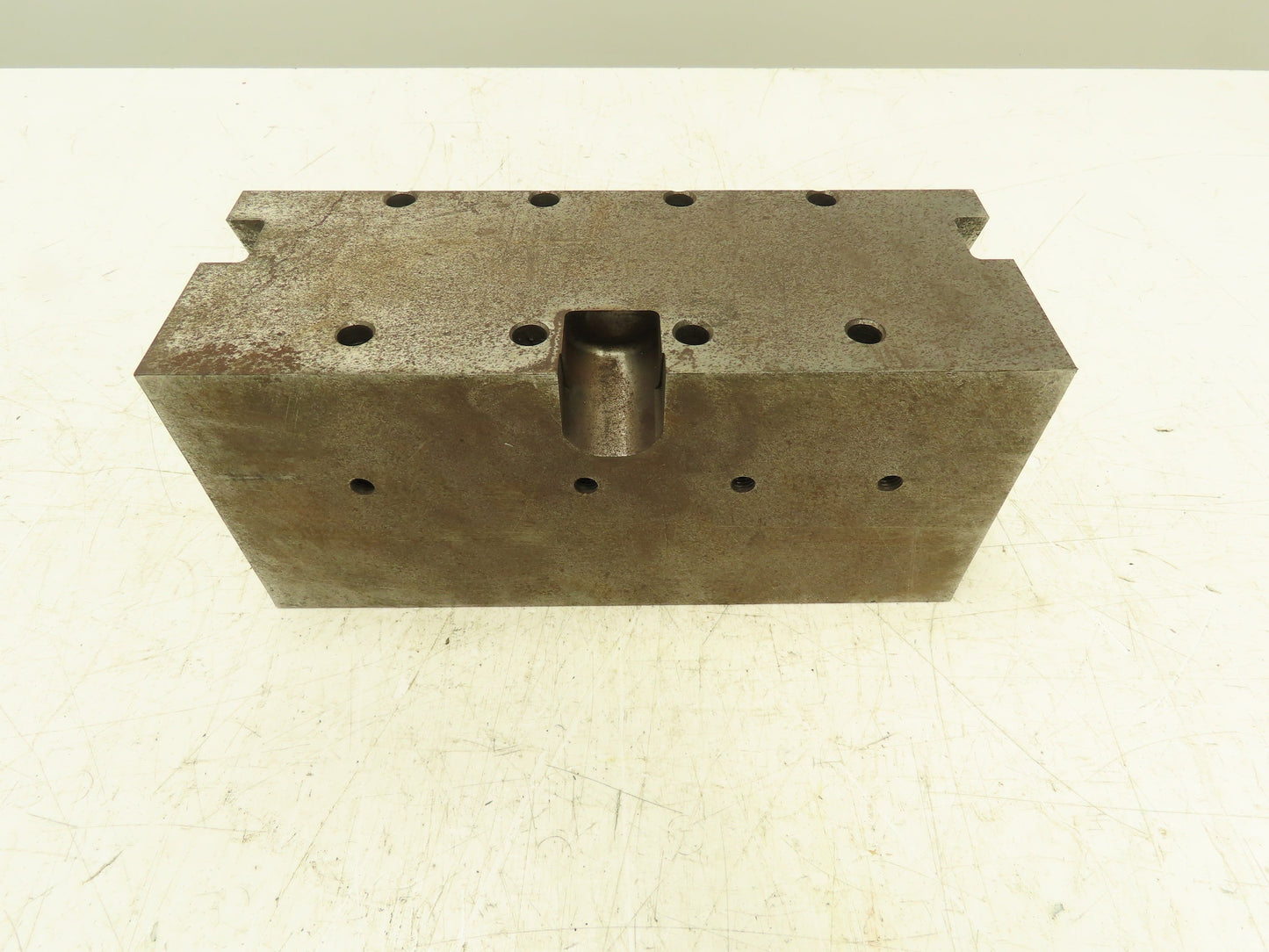 Heavy Steel Machining Block 5"x 11" with Drilled Thru Holes