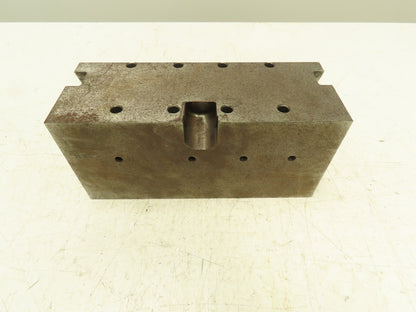 Heavy Steel Machining Block 5"x 11" with Drilled Thru Holes