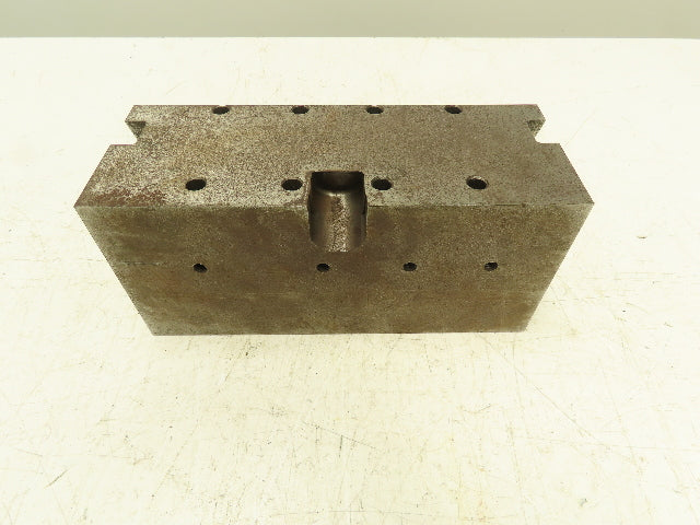 Heavy Steel Machining Block 5"x 11" with Drilled Thru Holes