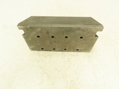 Heavy Steel Machining Block 5"x 11" with Drilled Thru Holes