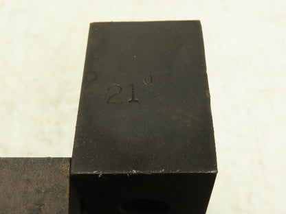 Angled Steel Machining Block 8" Angle Plate 21° Tilt