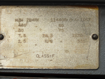 P&H Squirrel Cage Crane Duty AC Motor 2-Speed 7.5/2.5Hp 1670/535 RPM 460V 284RX