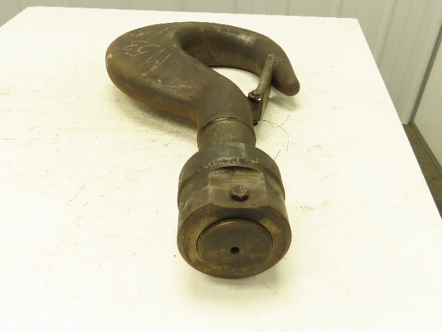 Steel 20 Ton Crane Hoist Lifting Hook Threaded Shank w/Latch