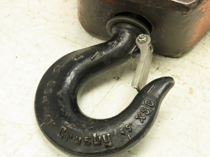 2 Ton Single Sheave Crane Hoist Swivel Hook Snatch Block 4000 Lb Load