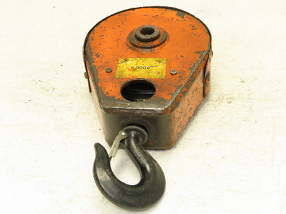 2 Ton Single Sheave Crane Hoist Swivel Hook Snatch Block 4000 Lb Load