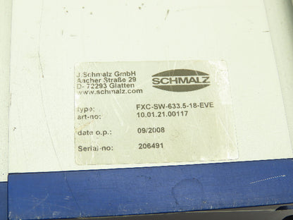 Schmalz FXC-SW-633.5-18-EVE Vacuum Large Area Gripping Air No Pad 4.75x24"