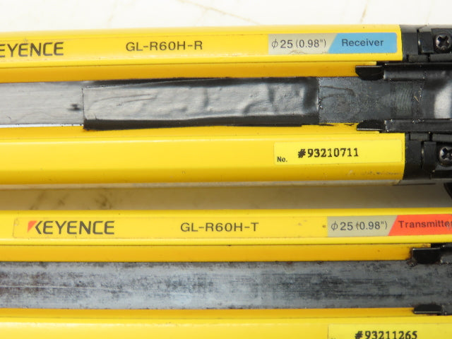 Keyence GL-R60H Safety Light Curtain Transmitter & Receiver Set 25mm 1180mm 15m