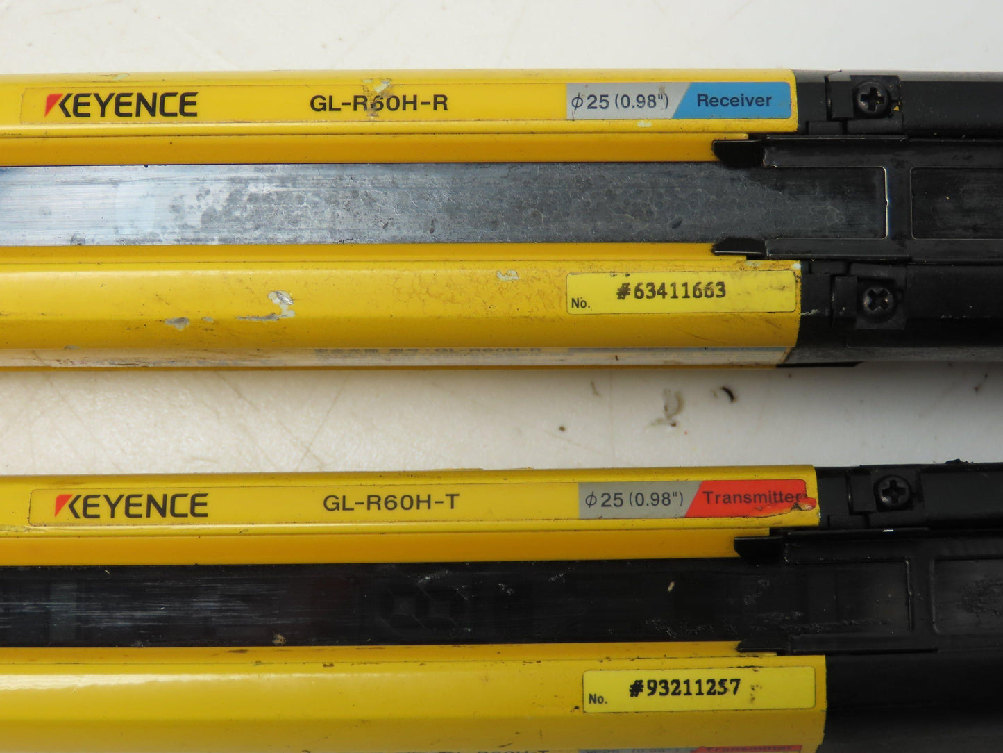 Keyence GL-R60H Safety Light Curtain Transmitter & Receiver Set 25mm 1180mm 15m