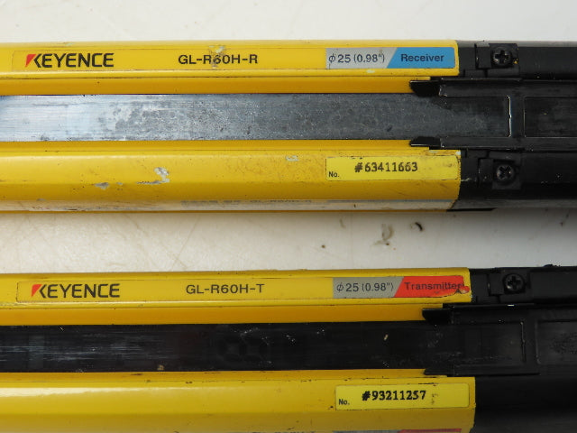 Keyence GL-R60H Safety Light Curtain Transmitter & Receiver Set 25mm 1180mm 15m
