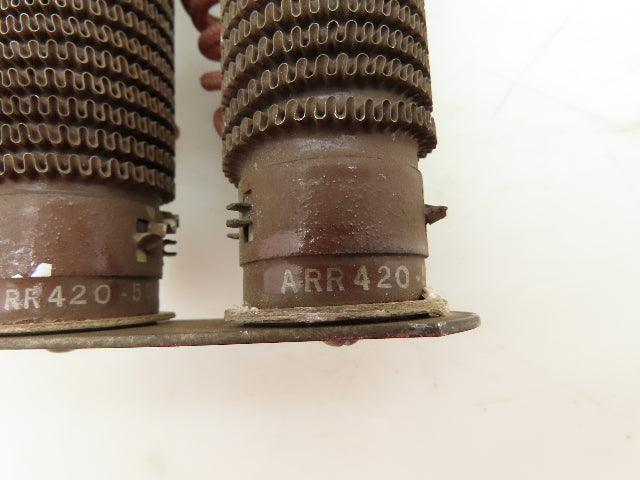 Memcor ARR420-50 Wirewound Tube Resistor 420W 50 Ohm Chassis Rack Mount Set of 3