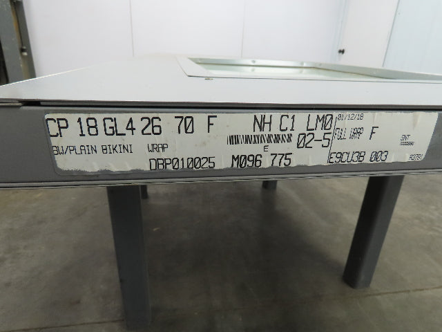 CP18GL42670F Fire Rated Metal Door 30x84" Half Glass 18 Gauge Gray 1.5 Hour