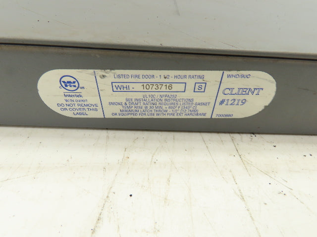 CP18GL42670F Fire Rated Metal Door 30x84" Half Glass 18 Gauge Gray 1.5 Hour