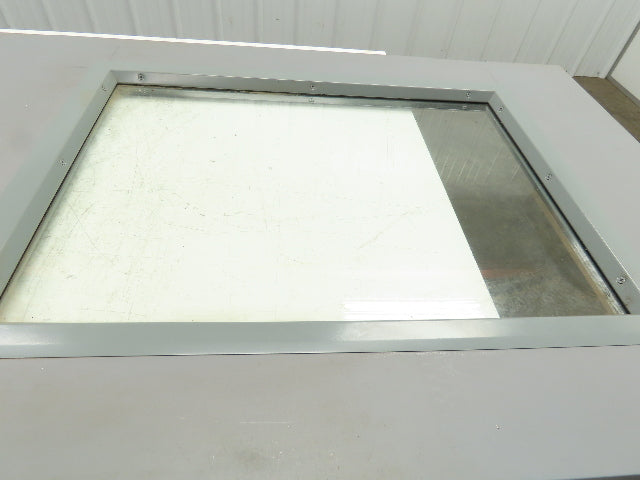 CP18GL42670F Fire Rated Metal Door 30x84" Half Glass 18 Gauge Gray 1.5 Hour