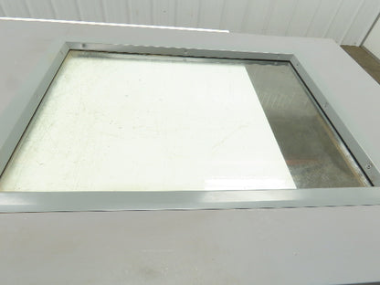 CP18GL42670F Fire Rated Metal Door 30x84" Half Glass 18 Gauge Gray 1.5 Hour