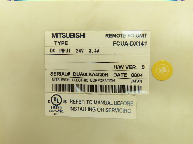 Mitsubishi FCUA-DX141 Remote I/O Unit DC Input 24V 3.8A Version B