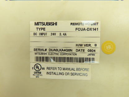 Mitsubishi FCUA-DX141 Remote I/O Unit DC Input 24V 3.8A Version B