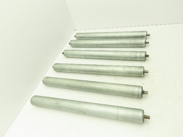1.9" Dia x 19" BF Steel Gravity Conveyor Roller 7/16" Hex Lot of 6