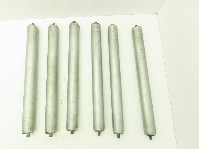 1.9" Dia x 19" BF Steel Gravity Conveyor Roller 7/16" Hex Lot of 6