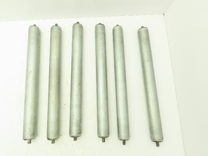 1.9" Dia x 19" BF Steel Gravity Conveyor Roller 7/16" Hex Lot of 6