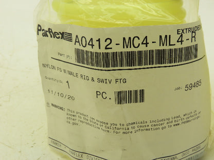 Parker A0412-MC4-ML4-R Fast-Stor Nylon Coiled Air Hose 1/4" ID x 9'  Lot of 2