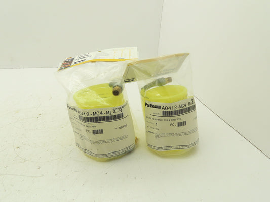 Parker A0412-MC4-ML4-R Fast-Stor Nylon Coiled Air Hose 1/4" ID x 9'  Lot of 2
