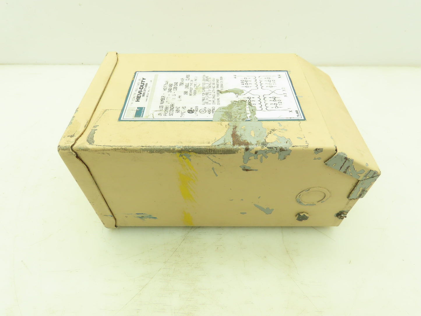 Emerson HS1F750B Hevi-Duty Transformer 0.75 KVA 1PH HV 240/480V LV 120/240V