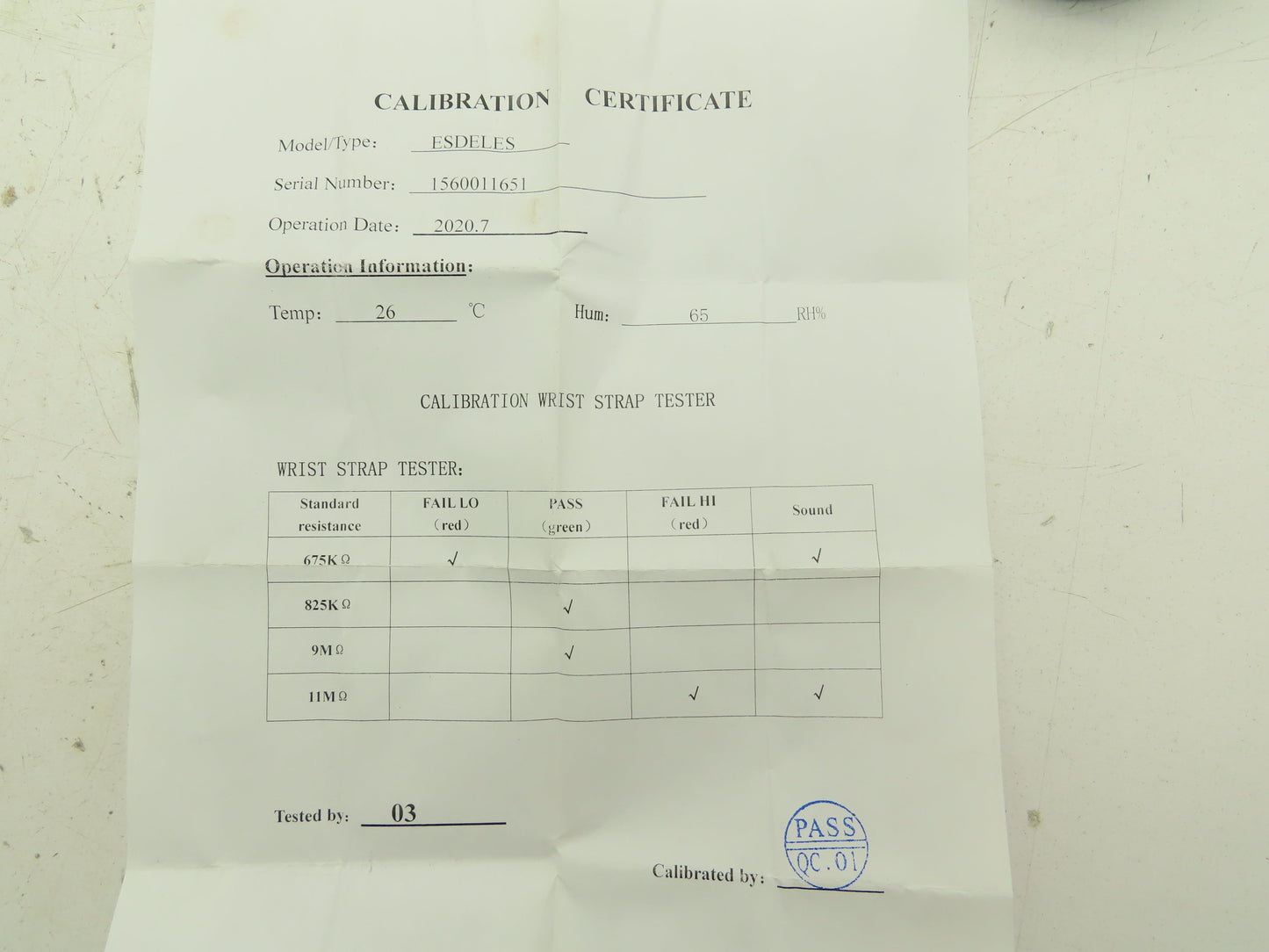 Esdeles 498 Anti Static ESD Wrist Strap Tester Operation Temp. 26° Lot Of 2