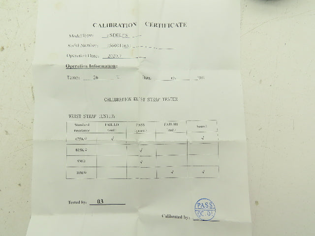 Esdeles 498 Anti Static ESD Wrist Strap Tester Operation Temp. 26° Lot Of 2