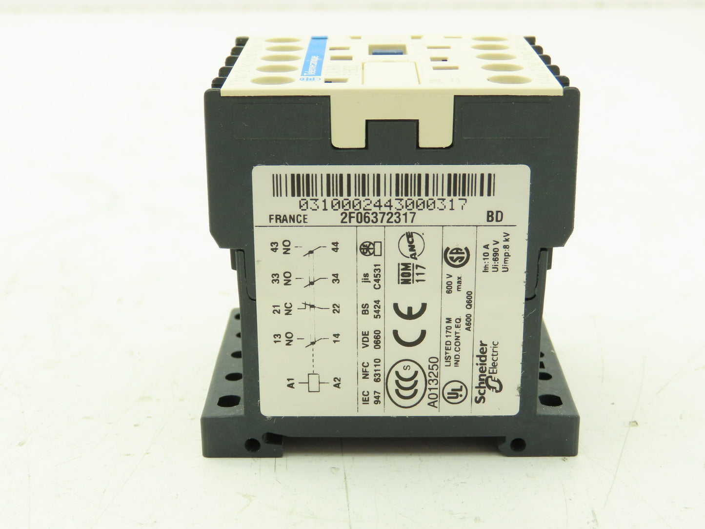Schneider Electric Telemecanique CA3KN31BD3 Control Relay 24VDC 10A 4PH 3NO 1NC