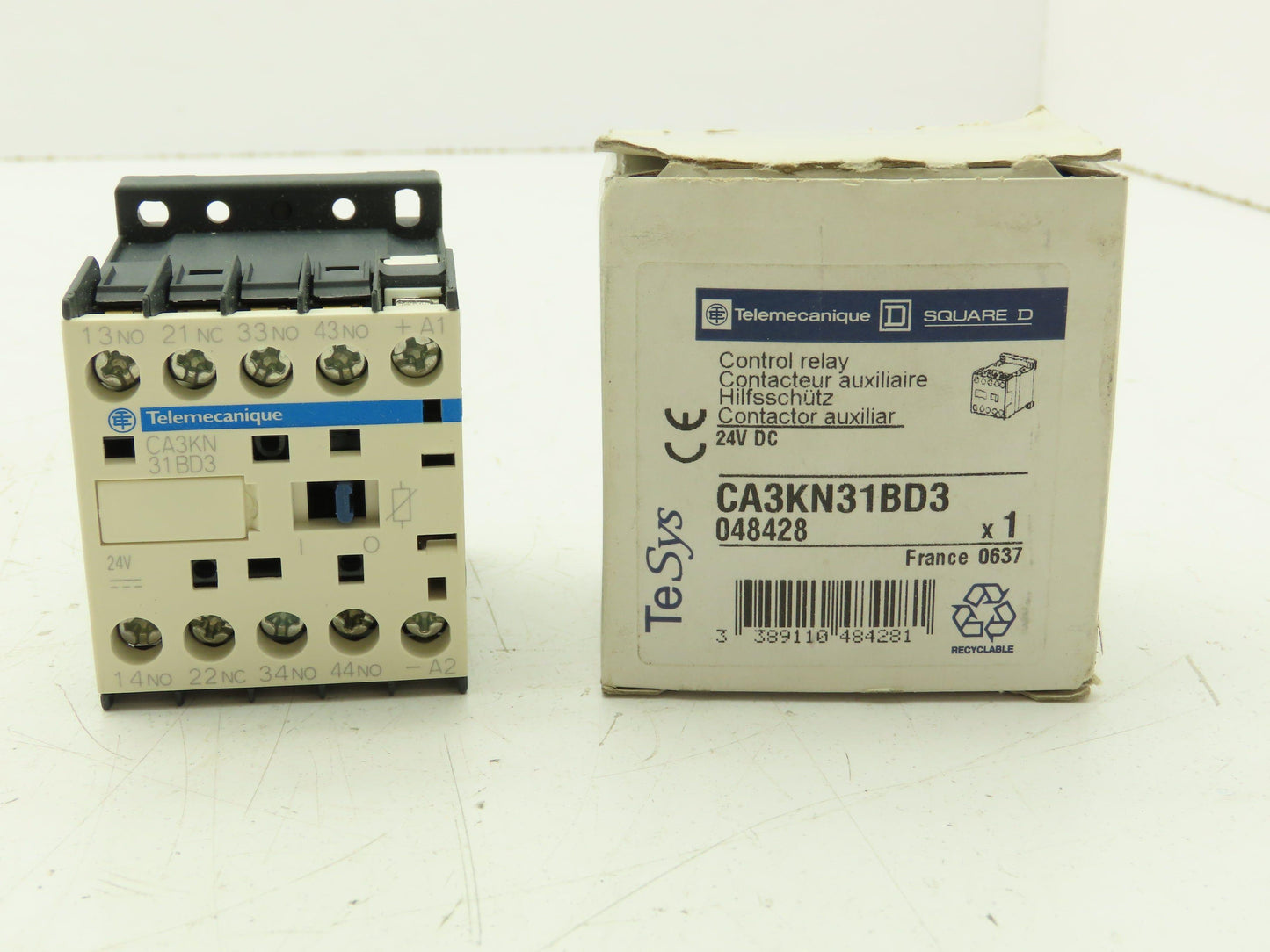 Schneider Electric Telemecanique CA3KN31BD3 Control Relay 24VDC 10A 4PH 3NO 1NC