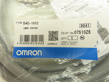 Omron D4C-1602 Limit Switch Roller Plunger SPDT 5A 250V 11.77 N 3M Cable