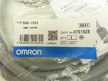 Omron D4C-1602 Limit Switch Roller Plunger SPDT 5A 250V 11.77 N 3M Cable