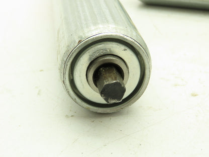 Hytrol 1.9" Dia x 19" BF Steel Gravity Conveyor Roller 7/16" Hex Lot of 6