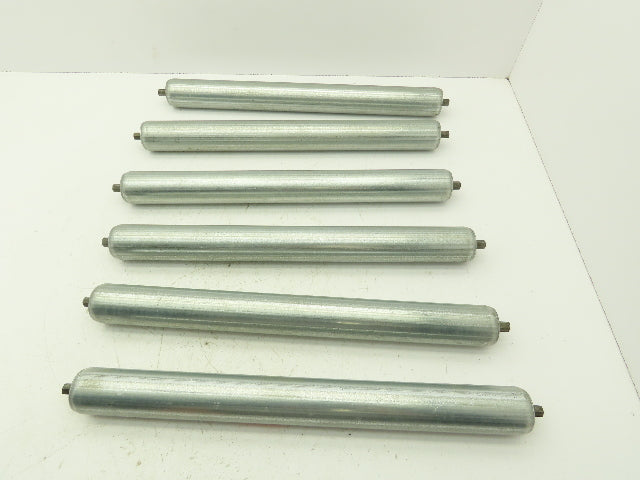 Hytrol 1.9" Dia x 19" BF Steel Gravity Conveyor Roller 7/16" Hex Lot of 6