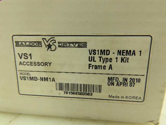 Baldor Drives VS1MD-NM1A Conduit Kit 1 VS1 1/2-1 Hp  NEMA 1 Enclosure Lot of 2